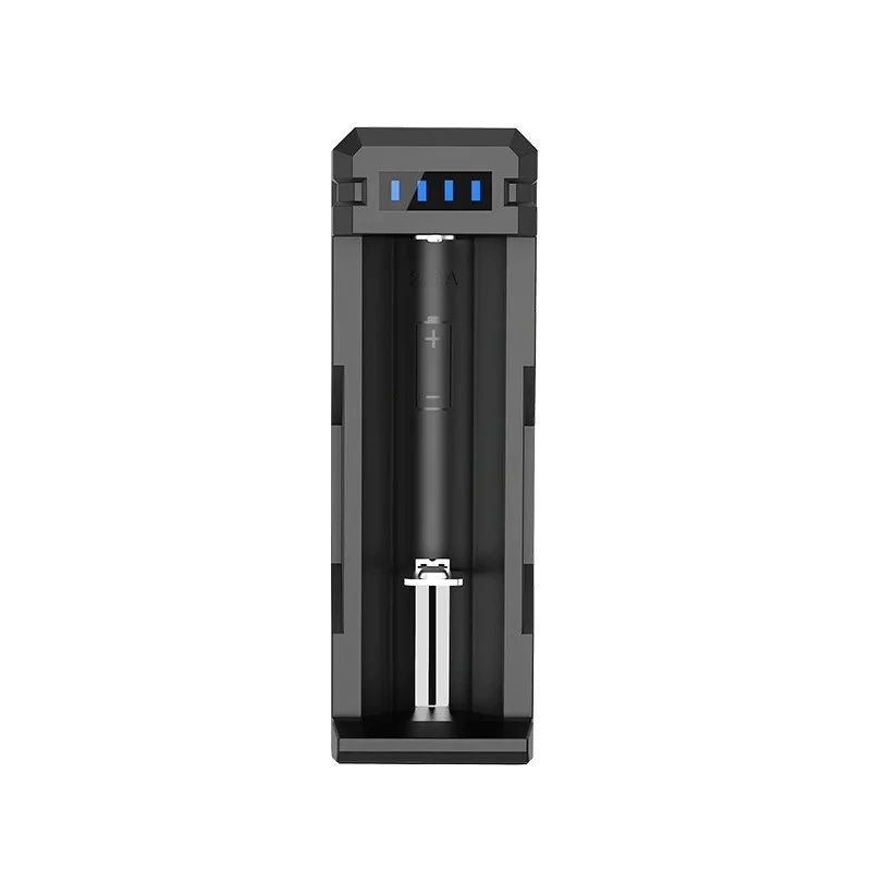 Akkuladegerät XTAR SC1 Einzelschacht USB-C für Li-Ion 18650 Zellen, 1 Schacht, schwarz
