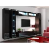 Cama geschlossen Schrank VIGO '180' 180/40/30 schwarz/schwarz glänzend