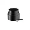 TEFAL Topfset, 4-teilig | L7649453 Ingenio Ultimate | 16/18/20 cm | Aluminium | Schwarz