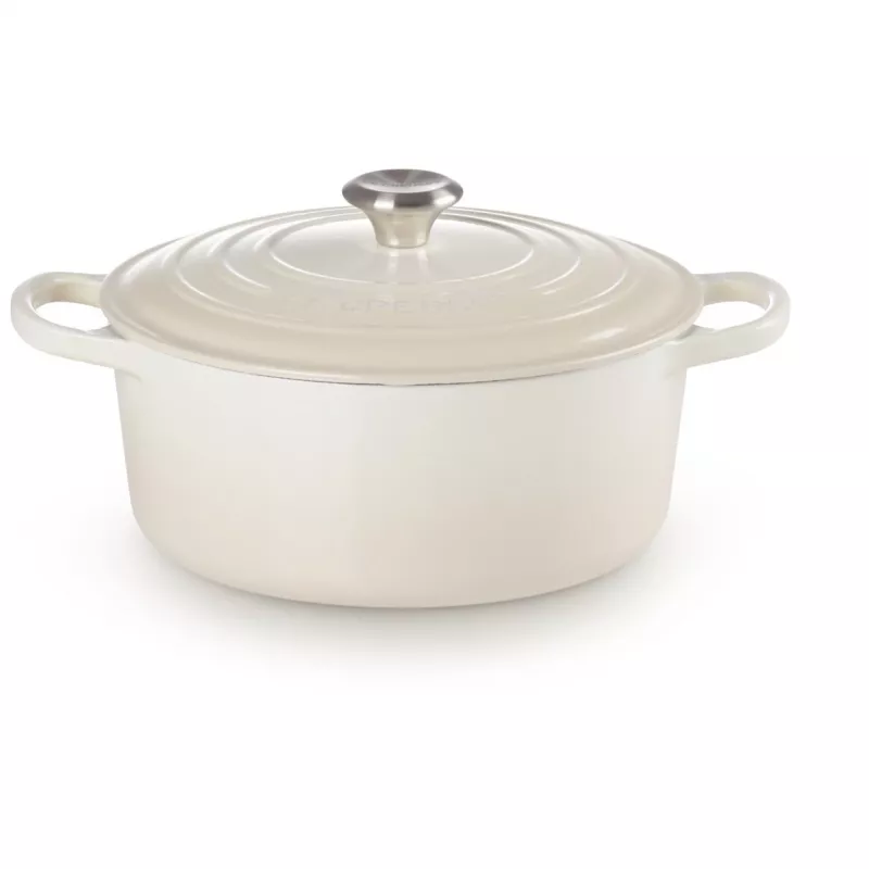 Le Creuset Signature Bräter rund 26cm Meringue (21177267164430)