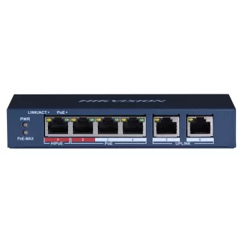 Hikvision DS-3E0106HP-E Netzwerk-Links Unmanaged Fast Ethernet (10/100) PoE-Unterstützung Blau