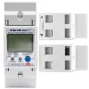 Qoltec 50882 Einphasiger elektronischer Energieverbrauchszähler für Hutschiene | Wi-Fi | TUYA | 230V | LCD