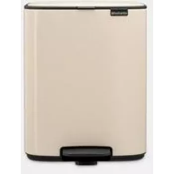 Brabantia Bo Pedaleimer 12 L rechteckig Stahl Beige