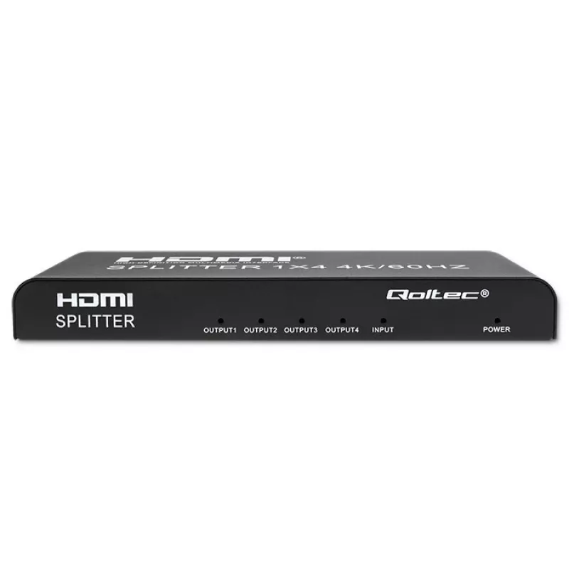 Qoltec 51799 Aktiver HDMI-Splitter 4 x HDMI 4K x 2K | 6 Gb/s | 60 Hz