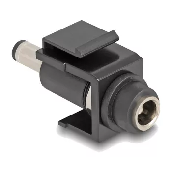 DeLOCK Keystone-Modul DC 5,5 x 2,1 mm Buchse auf Stecker schwarz