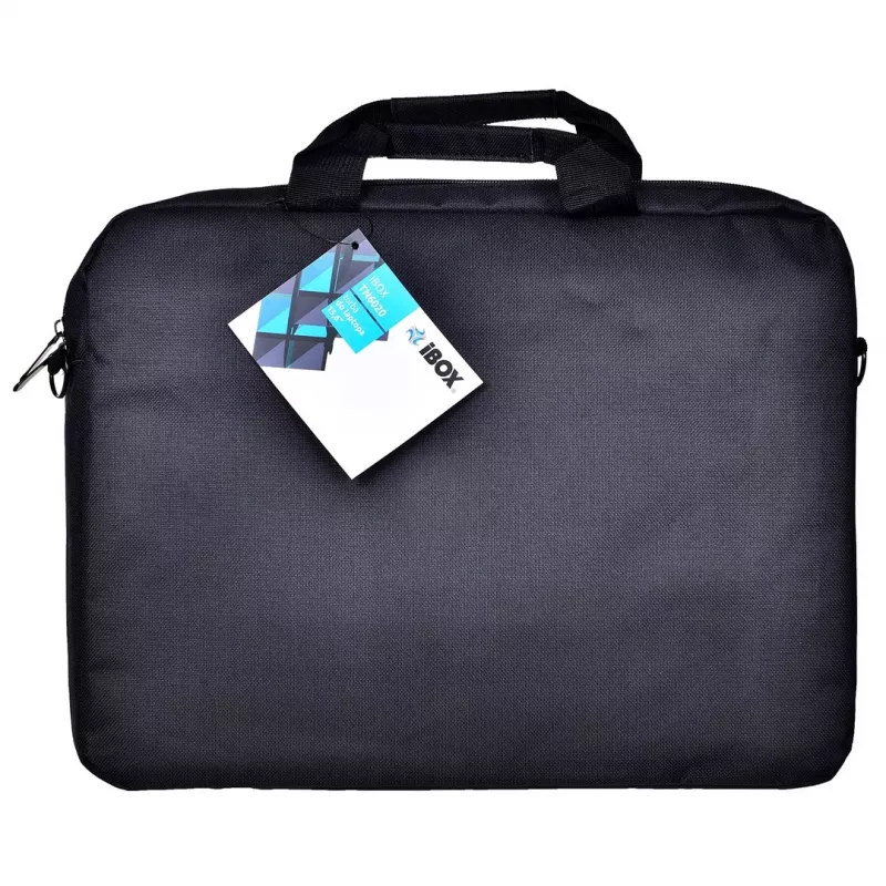 Aktentasche IBOX TN6020 für 39,6 cm (15,6 Zoll) Laptops — Nylon, schwarz, Schultergurt
