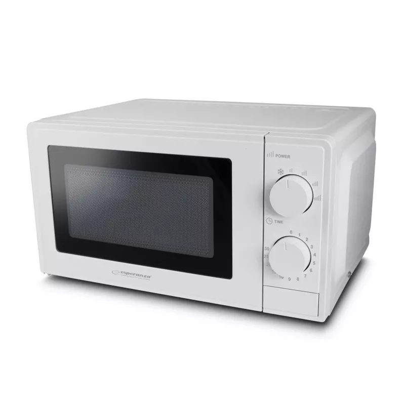 Solo-Mikrowelle ESPERANZA ESTOFADO — 700 W, 20 l, 5 Leistungsstufen, 24,5 cm Drehteller, weiß