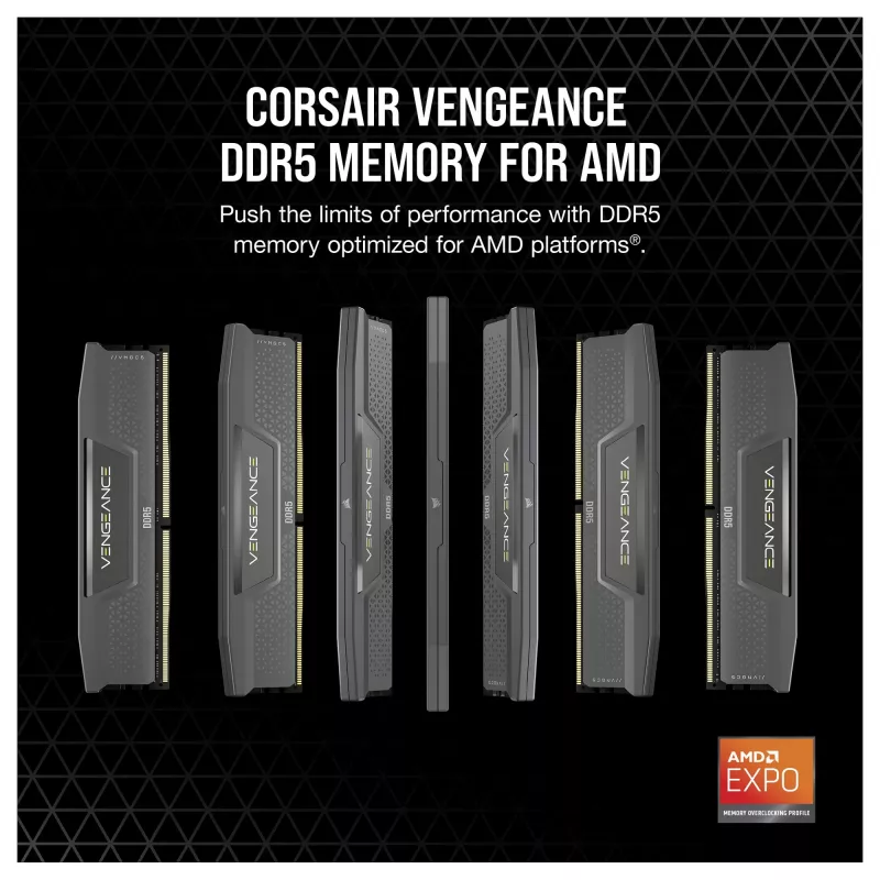 VENGEANCE DDR5 6000MT/s 16GB – Grau DIMM / 1x16GB / DDR5 / 1,35V / Intel XMP und AMD EXPO