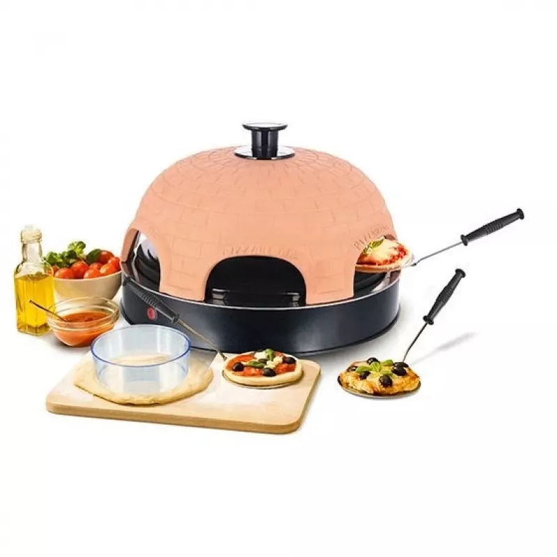 Pizzabackautomat Emerio PO-115984 6 Pizzen 1200 W Schwarz Orange