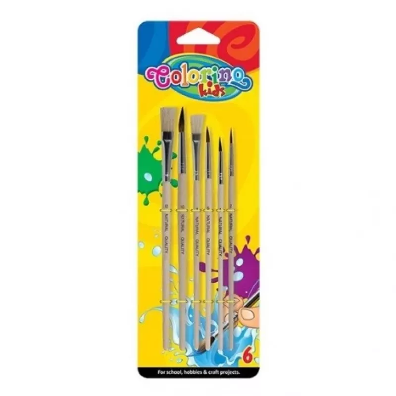 Colorino Kinder Pinsel 6 Stück Blister