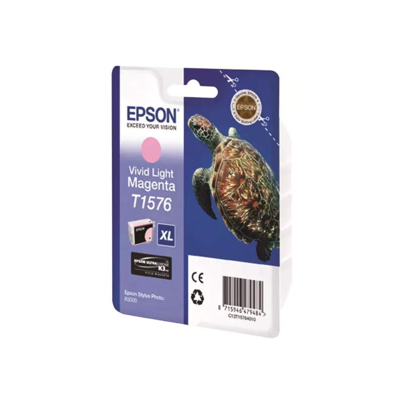 Epson Turtle T1576 Vivid Light Magenta, High (XL) Yield, Vivid light Magenta, Pigmentbasierte Tinte, 25,9 ml, 1 Stück, 2300 Seiten