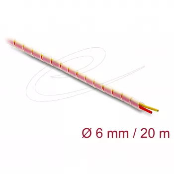 Kabelschlauch DELOCK 19013, transparenter PET-Geflechtschlauch, 4 mm Innendurchmesser, 6 mm Außendurchmesser, 20 m Länge
