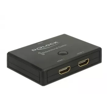 DeLock HDMI 2 - 1 Switch bidirektional 4K 60 Hz - Video/Audio-Switch - 2 x HDMI - Desktop