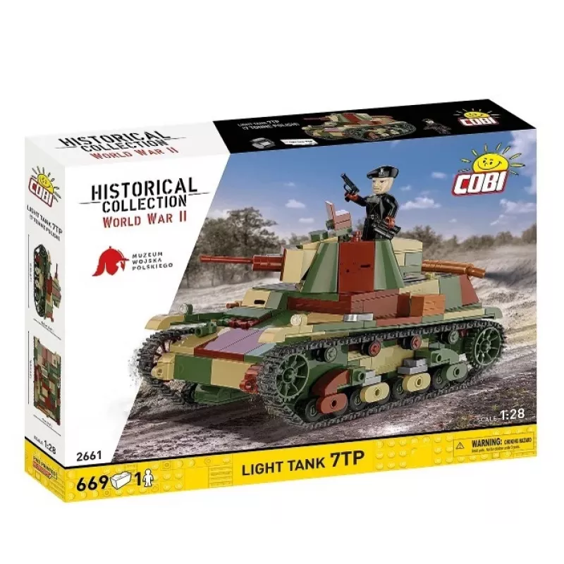 Cobi Bausteine Leichter Panzer 7TP Modell, 669 Teile, COBI-2661
