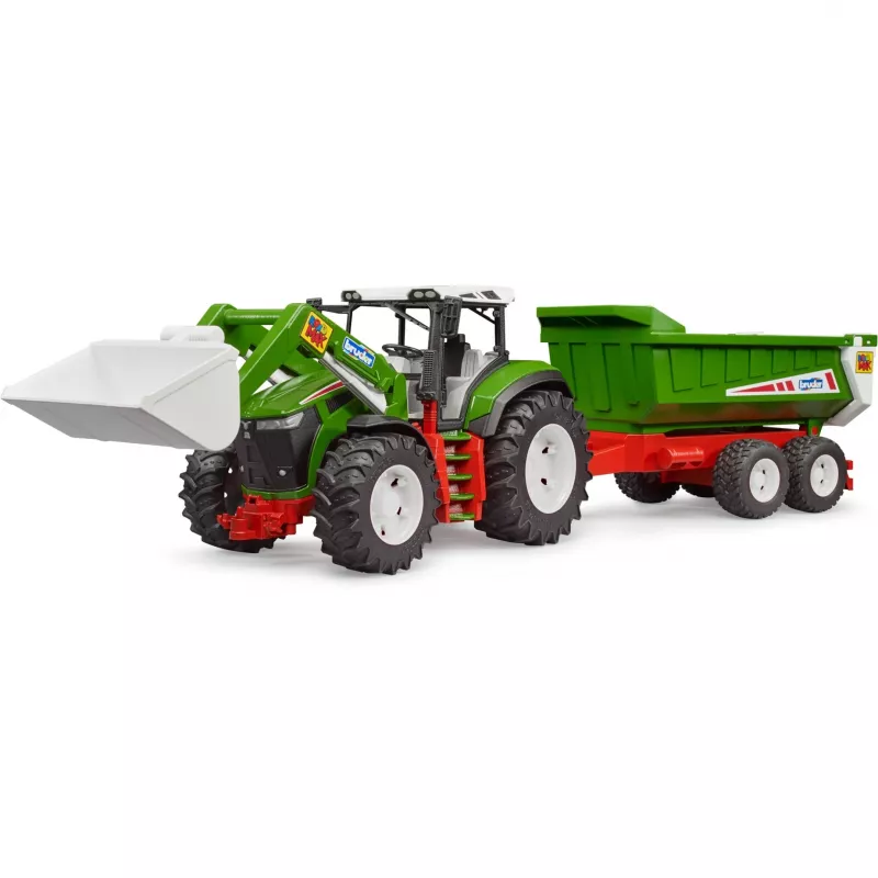 Frontladertipper-Anhänger BRUDER BR-03452 für Traktor Roadmax – Spielzeuganbaugerät, kompatibel mit Roadmax-Traktoren