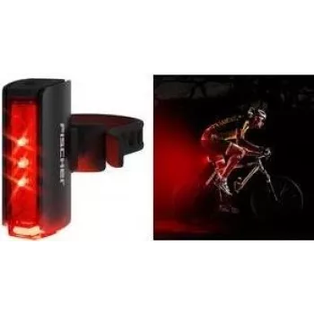 FISCHER PLUS TWIN STOP Aluminium Rücklicht mit Bodenbeleuchtung