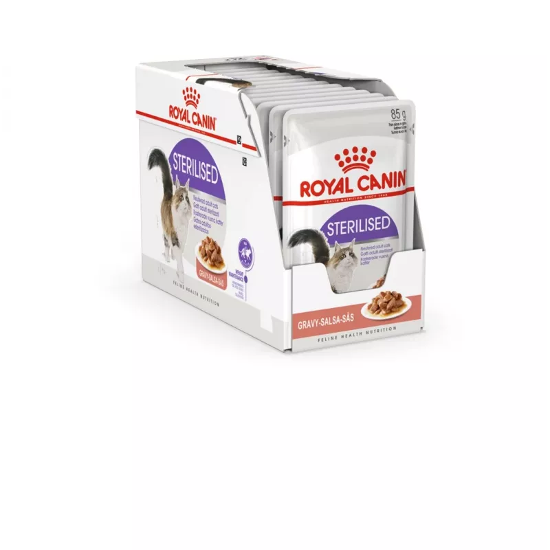 ROYAL CANIN FHN Sterilised in Soße – Nassfutter für ausgewachsene Katzen – 12x85g
