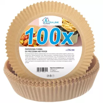 Papier-Fritteuseneinsätze Extralink HOME rund 16 cm, 100er-Pack