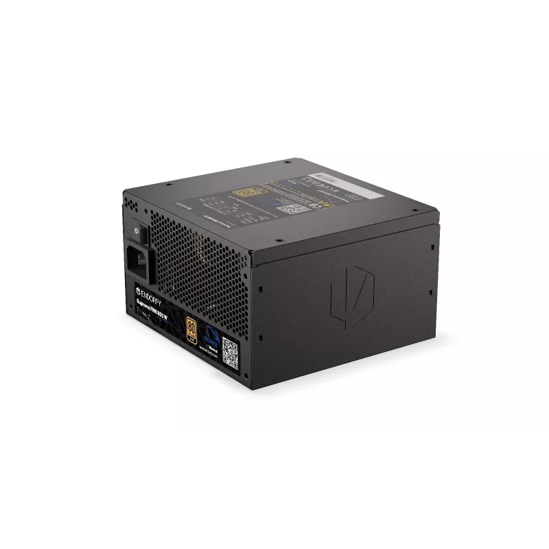 Netzteil ENDORFY Supremo FM6 850 W, 24-Pin-ATX, vollmodular, 80 PLUS Gold, 120-mm-Lüfter, Schwarz