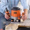Router/Trimmer Schwarz & Decker KW1200EKA-QS — kompakte Oberfräse mit einstellbaren Tiefeneinstellungen, ergonomisches Design