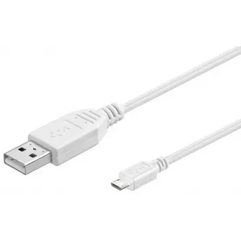 Microconnect USBABMICRO0,30W USB-Kabel USB 2.0 0,3 m USB A Micro-USB B Weiß