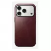Handyhülle Nomad Modern Leather Case für iPhone 17 Pro, Leder + TPU + PC, passend für 16 cm (6,3 Zoll) Bildschirm, Bordeaux