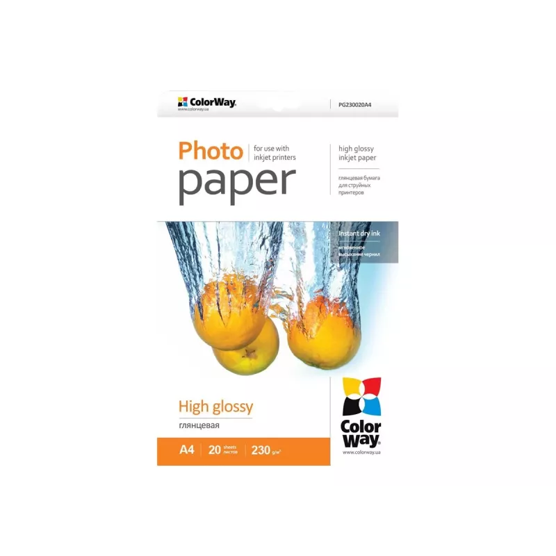 Fotopapier glänzend Colorway PG230020A4 A4 Weiß