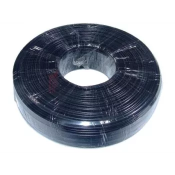Flaches Telefonkabel, Litze, 100 Meter, Schwarz