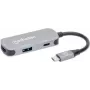Manhattan 130707 Notebook-Dockingstation & Port Replikator Kabelgebunden USB 3.2 Gen 1 (3.1 Gen 1) Type-C Aluminium (130707)