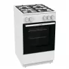 Freistehender Gasherd mit Backofen Gorenje GG5A10WFFM — 4-Flammen-Kochfeld, 70 l Backofen, emaillierte Oberfläche, weiß