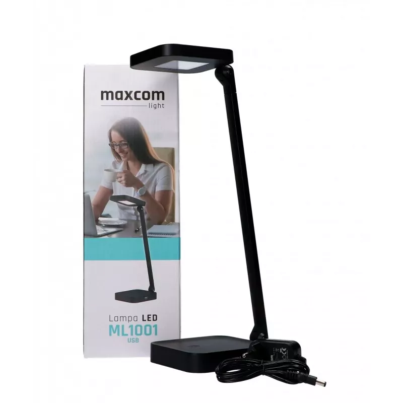 USB Tischlampe MaxCom ML1001 SMD LED Modul Schwarz