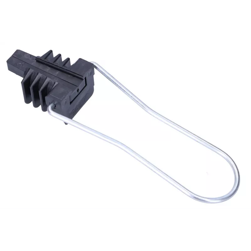 Glasfaser-Kabelhalterung Extralink AC-12 für 2–24 Fasern, max. Bündel-Ø 1,2 cm, ABS und Metall, schwarz