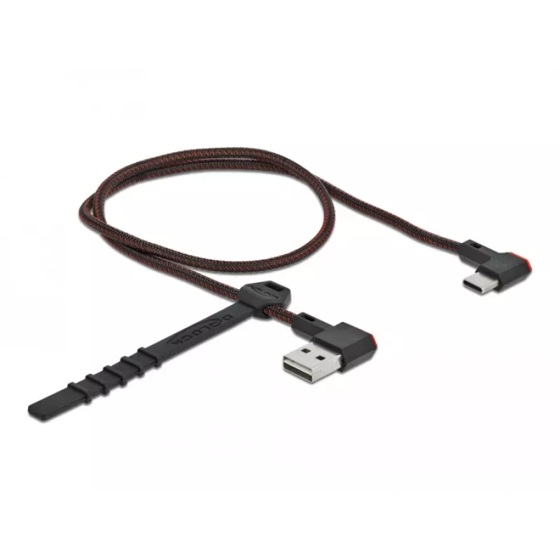 USB-Kabel DeLOCK EASY-USB 2.0 Typ-A Stecker auf Typ-C Stecker 0,5 m Schwarz