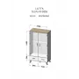 Kleiderschrank cama meble LOTTA 2D2D, 2 Türen, Sonoma-Eiche-Rahmen mit weißen Fronten, 1100×550×1900 mm