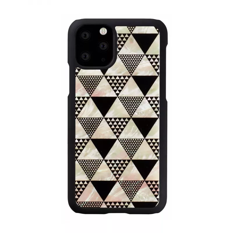 Handyhülle iKins für iPhone 11 Pro – schwarzes Pyramidendesign