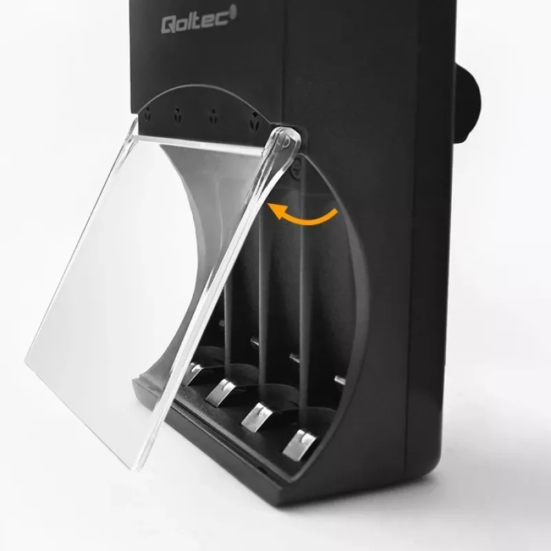 Batterieladegerät QOLTEC 50653 für Ni-MH AAA (R03) und AA (R6) Akkus, 220–240 V Eingang, 1,2 V Ausgang