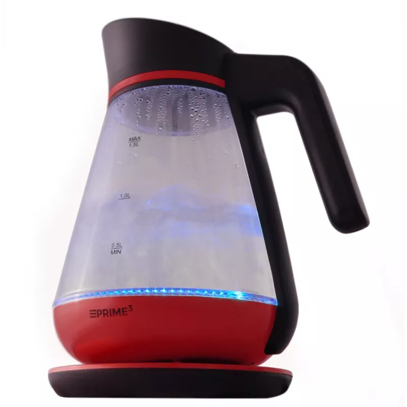 Wasserkocher PRIME3 1,5 L 2200 W Rot Transparent