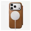 Folio-Hülle Nomad Modern Leather Folio für iPhone 17 Pro, Leder + Aluminium, 6,3 Zoll (16 cm), Tan, 3 Kartenfächer