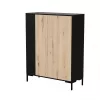 Cama MERCI Kommode 100 x 40 x 129 cm schwarz/Artisan-Eiche