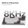 Mechanische 80% QWERTY-Tastatur Keychron Q3 Ultra 8K — Bluetooth & kabelgebunden, RGB-Hintergrundbeleuchtung, Schwarz