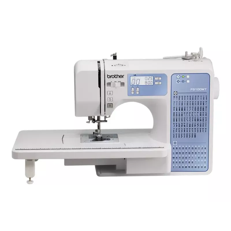 Nähmaschine Brother FS100WT — 100 Stichmuster, 850 SPM, 7 mm Stichbreite, automatischer Nadeleinfädler, LCD
