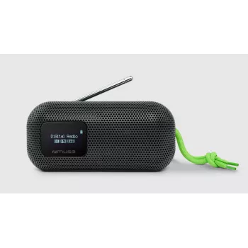 Muse Lautsprecher mit FM-Radio | M-750 FBT | 10 W | Wasserdicht | Bluetooth | Schwarz | Tragbar | Drahtlose Verbindung