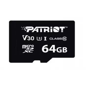 MicroSDXC-Speicherkarte PATRIOT VX Series 64 GB UHS-I U3 V30 Class 10 90/80 MB/s wasserdicht mit Schreibschutz