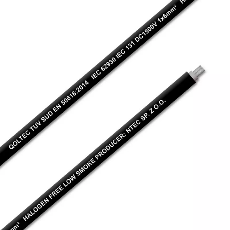 Qoltec 53853 Photovoltaik-Solarkabel | 6mm² | 100m | schwarz