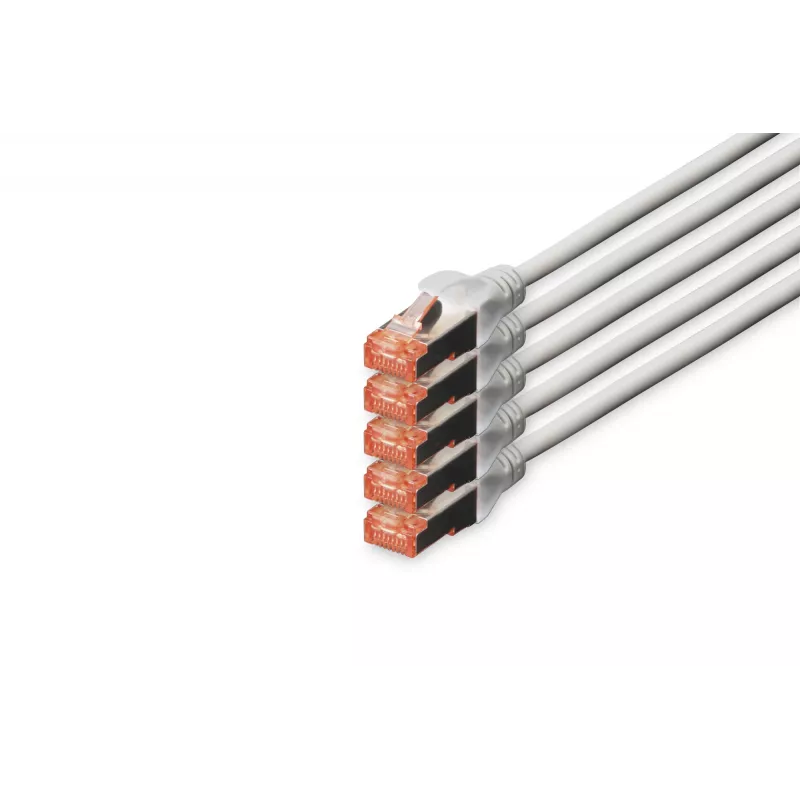 Netzwerkkabel Digitus CAT 6 S/FTP RJ-45 20m Grau
