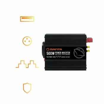 Power inverter MANTA MPI500M 500W Dauerleistung / 1000W Spitzenleistung DC auf AC
