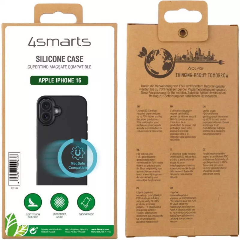 4smarts Silikonhülle Cupertino für Apple iPhone 16 MagSafe-kompatibel