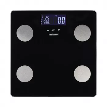 Personenwaage Tristar WG-2442 — digitale Badezimmerwaage, max. 150 kg, 100 g Genauigkeit, BMI, schwarz