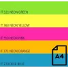 Color Neon-Papier Double A, 75 g, A4, 100 Blatt, Regenbogen 4, 5 Neonfarben