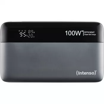 Powerbank INTENSO 7350050 — 20000 mAh, 1× USB-A + 2× USB-C, 100 W Gesamtausgangsleistung, schwarz/grau
